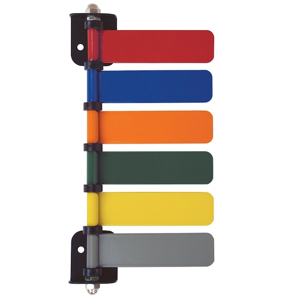 Omnimed Room ID Flag System, 4" Std 6 Color Set (Quickly & Cleary Alert Staff 291836 - main